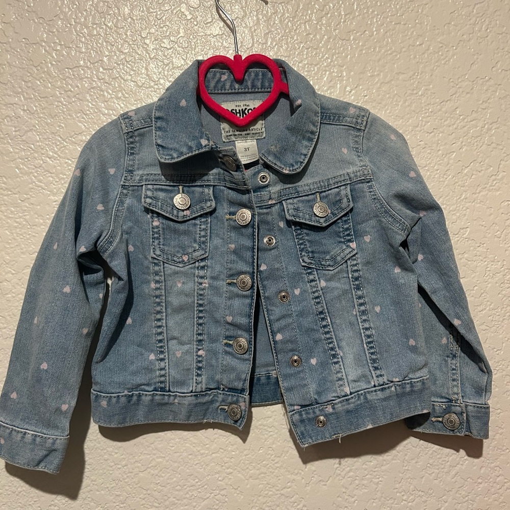 OshKosh B'gosh Light Blue Denim Jacket with Heart Accents
